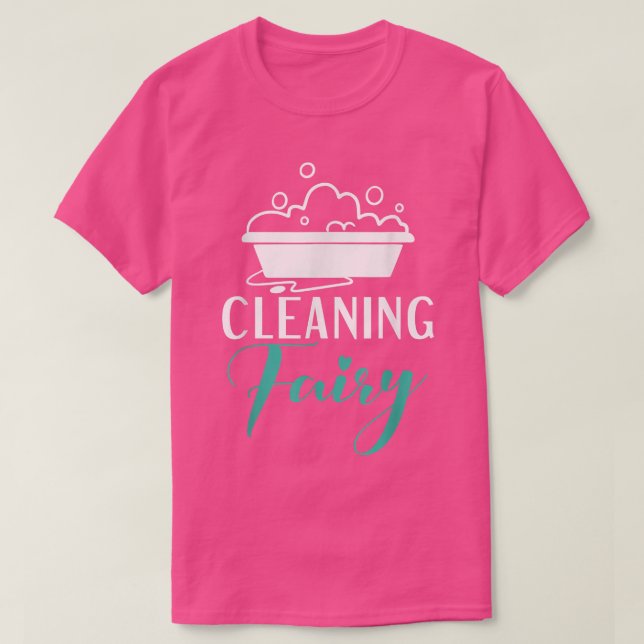 Städning Fairy Janitor Custodian T Shirt (Design framsida)