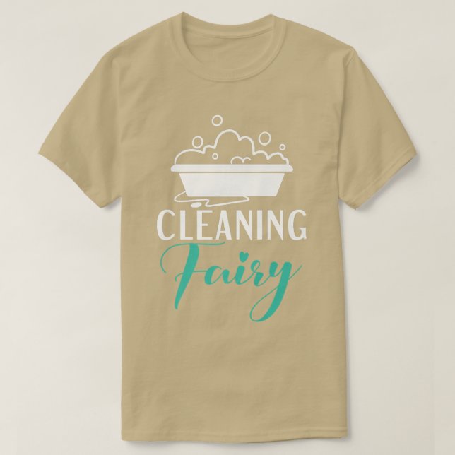 Städning Fairy Janitor Custodian T Shirt (Design framsida)