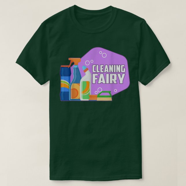 Städning Fairy Städning Dam T Shirt (Design framsida)