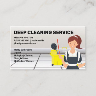 Städning flyttning Maid House Cleaner Service Visitkort