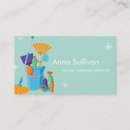 Städning för enkel Grönt House Visitkort