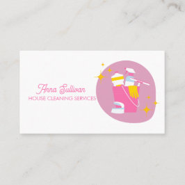 Städning för enkel Rosa House Visitkort