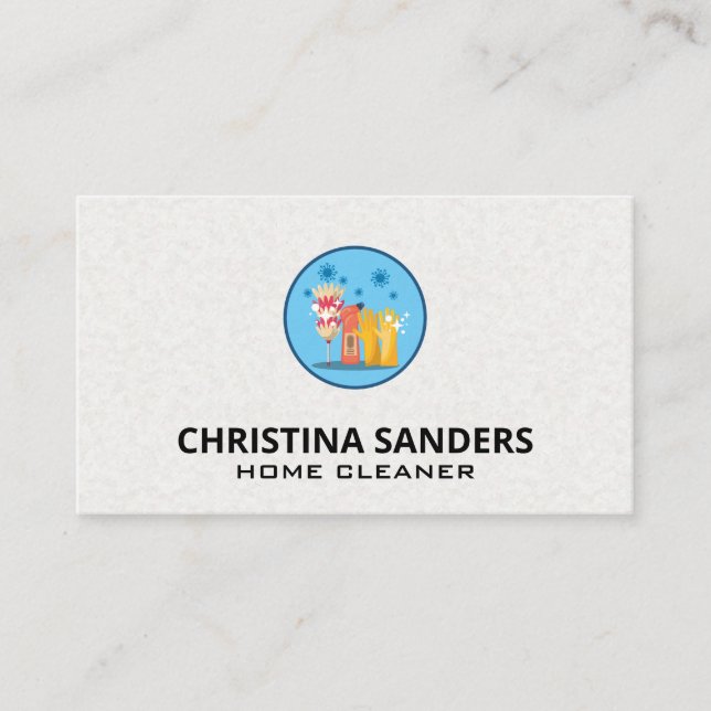 Städning försörjningsutrustning | Städning tjänste Visitkort (Framsida)