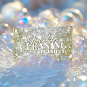 STÄDNING GULD SILVER METALL GLITTER i Visitkort