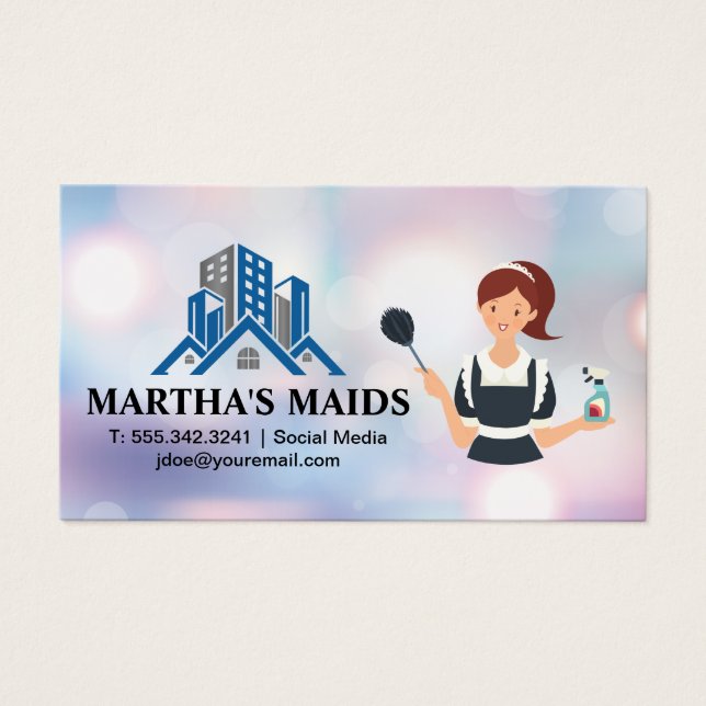 Städning | Hushållsbostäder i Egendom Visitkort (Framsidan)