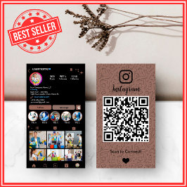 Städning Instagram Terracotta Householding Maid QR Visitkort