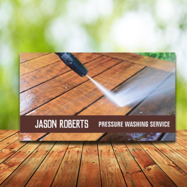 Städning kammarens strömavtagartryck Tvättande Visitkort (Fence Cleaning House Power Washer Pressure Washing Business Card)