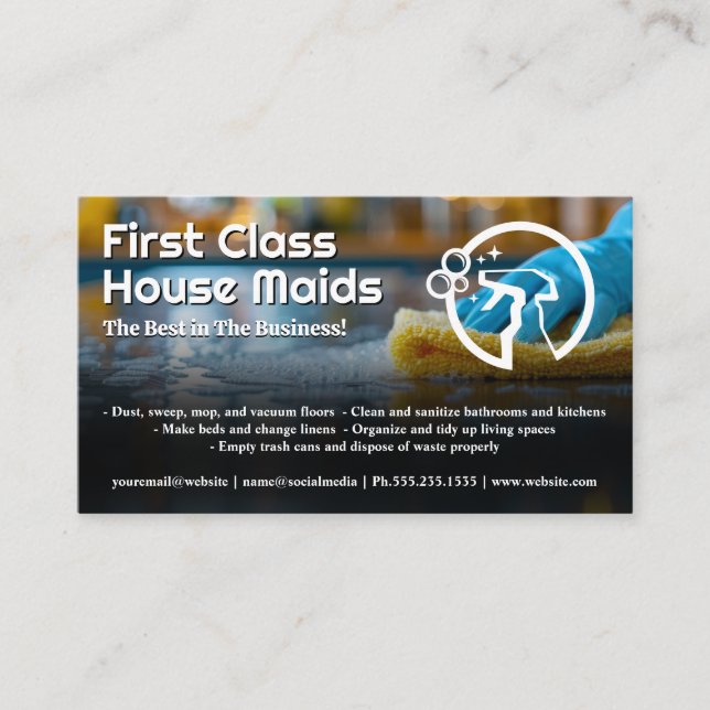 Städning köket visitkort (Framsida)
