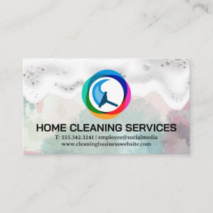 Städning Logotyp för serviceärende   Soap Bubbles Visitkort