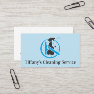 Städning Logotyp Spray and Squeegee Visitkort