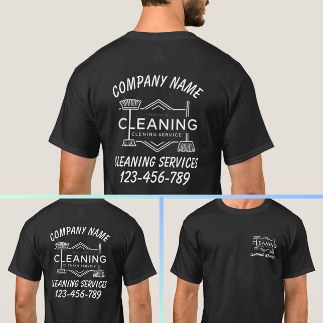 Städning Logotypen Services Business T Shirt (Skapare uppladdad)