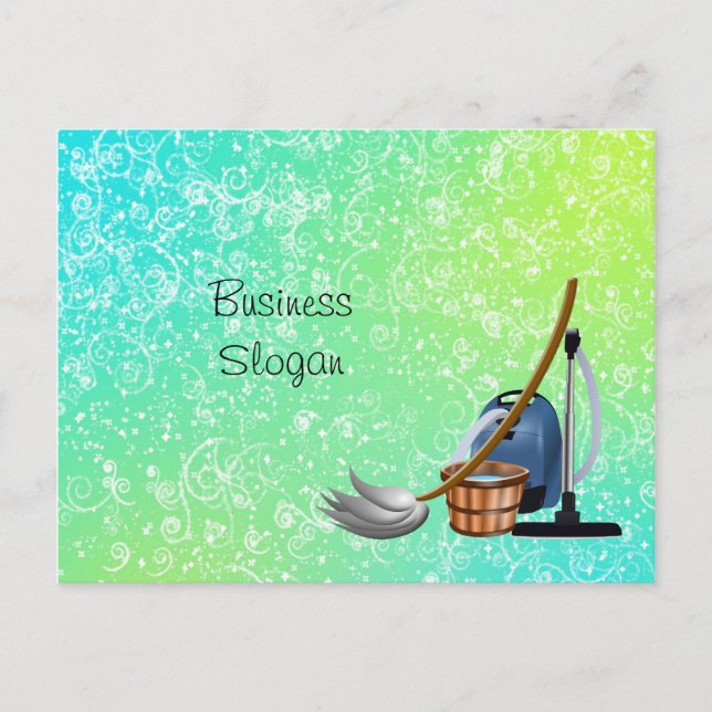 Städning Maid Service Promo-vykort Vykort (Framsida)