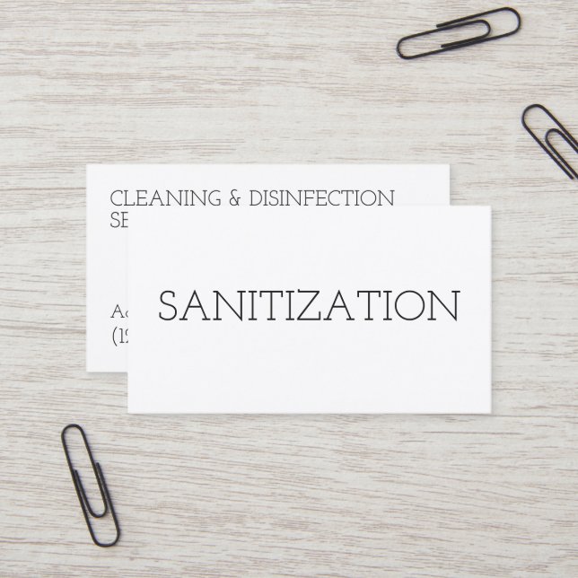 Städning minimalt för desinfektion av animering visitkort (Fram/Back In Situ)