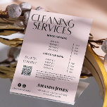 Städning Pris av Maid-Rosa för  pastel Inbjudningar<br><div class="desc">Flyer för att städning anpassade med kontaktinformation,  plus fyrkr-kod för att länka direkt till din kontakt,  ditt instagram eller din kalender för att schemalägga en möte för dina tjänster,  redigera de tjänster du erbjuder och förbättra ditt städning tjänsteföretag</div>