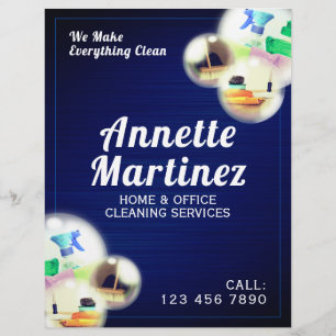 Städning professionell av bubblor reklamblad