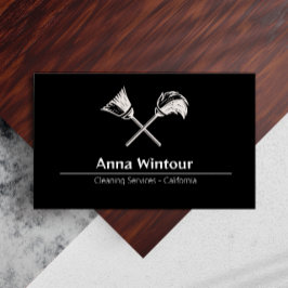 Städning QR-kod, svart och vitt Visitkort