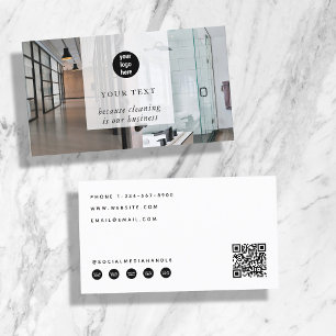 Städning Service 2 Photo Social Media QR-kodLogoty Visitkort
