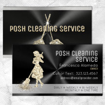 Städning Service Brushed Black Metall Guld + Silve