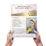 Städning Service Business Anpassningsbar Photo Mod Flygblad<br><div class="desc">Städning Service Business Anpassningsbar Photo Modern Rosa Flyer</div>