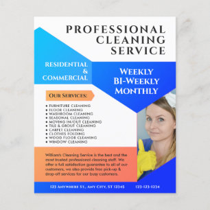 Städning Service Business Modern Anpassningsbar Fl Flygblad