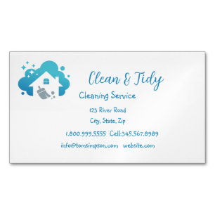 Städning Service Cleaners House Home Private Magnetiska Visitkort