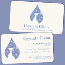 Städning Service Cute Ivory + Blue Spray Droplet