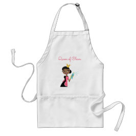 Städning Service Ethnic Female Maid Logotyp Smock Förkläde