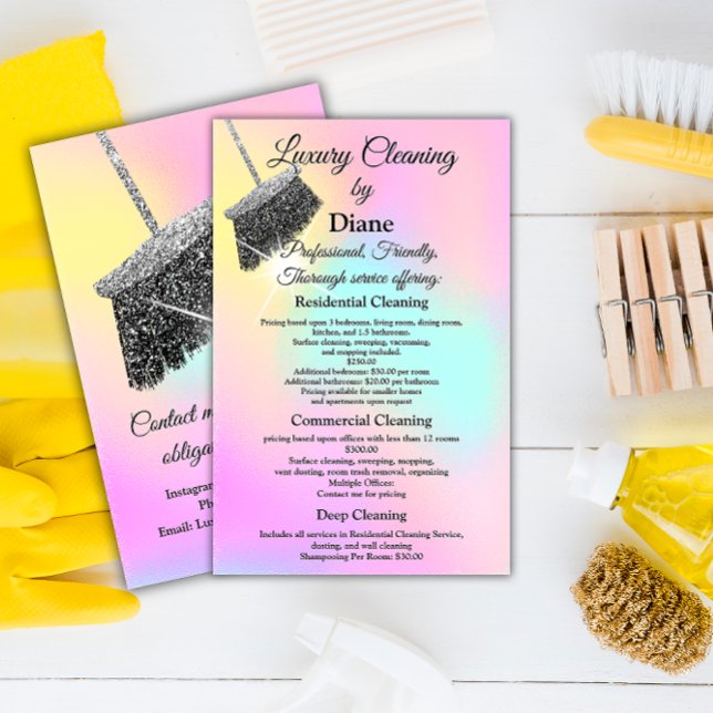 Städning Service House Office Keeping Maid Flygblad (Cleaning Service House Office Keeping Maid Flyer)
