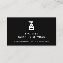 Städning Service Maid Black Spray Flaska Visitkort