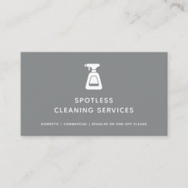 Städning Service Maid Grått Spray Flaska Visitkort