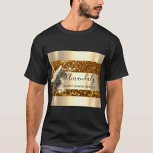Städning Service Maid House behålla Guld Lux T Shirt