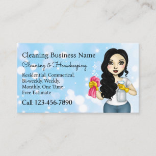 Städning Service Maid Householding Janitorial Visitkort