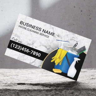 Städning Service Maid Trendig Householding Marble Visitkort
