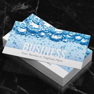 Städning Service Professionell Vatten & Bubbles Fo Visitkort