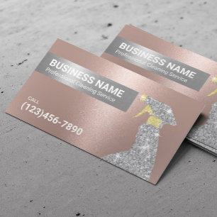 Städning Service Ro Guld & Silver Maid Visitkort