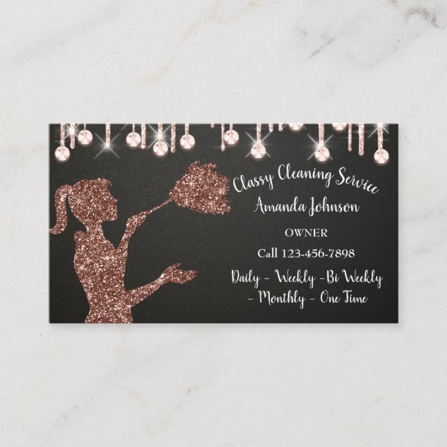 Städning Service Ro Logotyp Maid Drives QR Visitkort (Framsida)