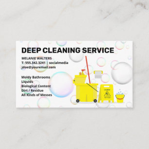 Städning Service Verktyg Logotyp Bubbar Visitkort
