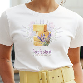 Städning Service Watercolor Lavender Soap T Shirt