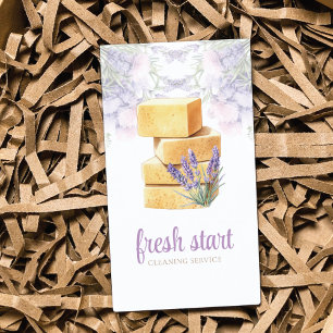 Städning Service Watercolor Soap Lavender Visitkort