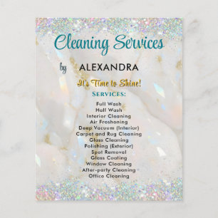 Städning servicehus behålla Glitter Opal Stone Flygblad