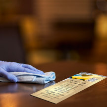 Städning Services House behålla QRCode Photo Guld