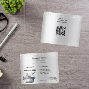 Städning silver glitter stoft QR Flygblad