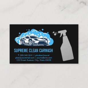 Städning Spray Flaska   Affärskort för Logotyp av  Visitkort