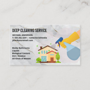 Städning spray Maid Cleaners Visitkort