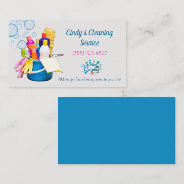 Städning Städning tjänst för designhus Visitkort (Fram/baksida)