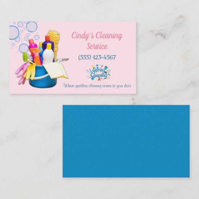 Städning Städning tjänst för designhus Visitkort (Fram/baksida)