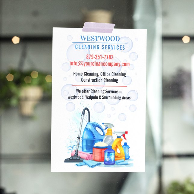 Städning tjänst flygblad (Skapare uppladdad)