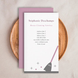 Städning tjänst för hus visitkort