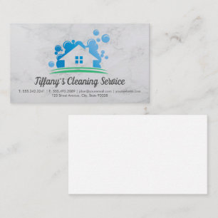 Städning tjänst   House Soap Bubble Logotyp Visitkort