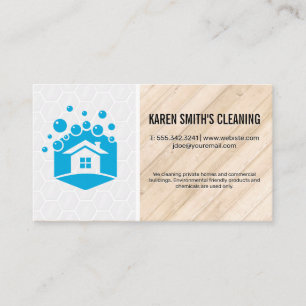 Städning tjänst House Soap Bubbles-Logotyp Visitkort